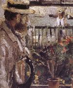 Berthe Morisot Detail of  The man at the Huaiter Island Spain oil painting artist